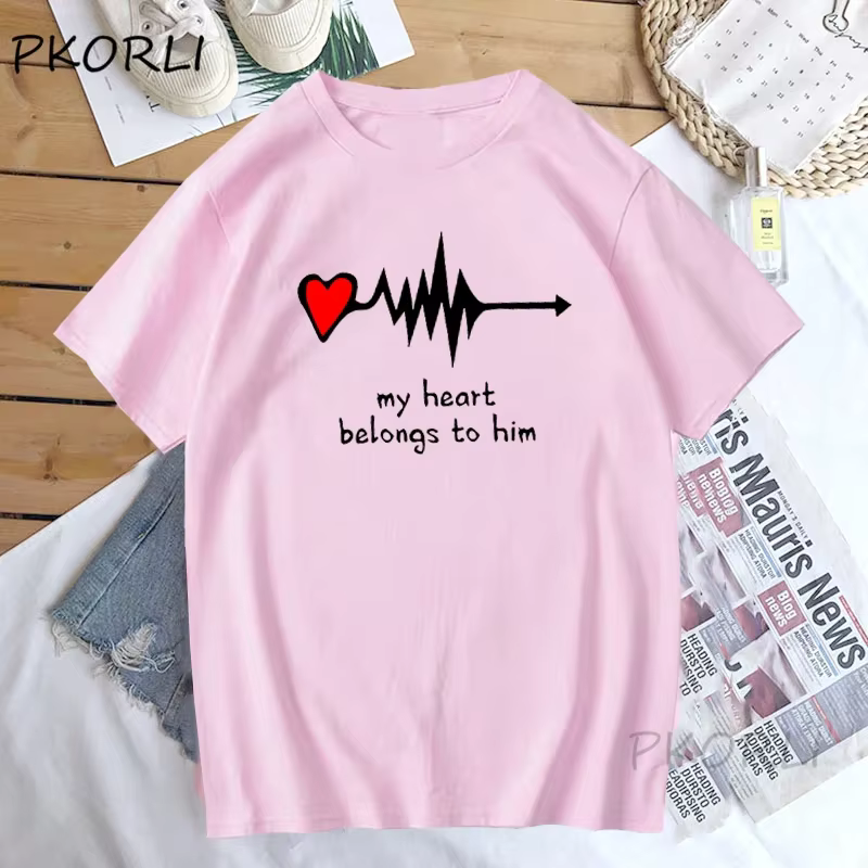 T-shirt "My Coussins Belongs to Her Heartbeat" pour couple