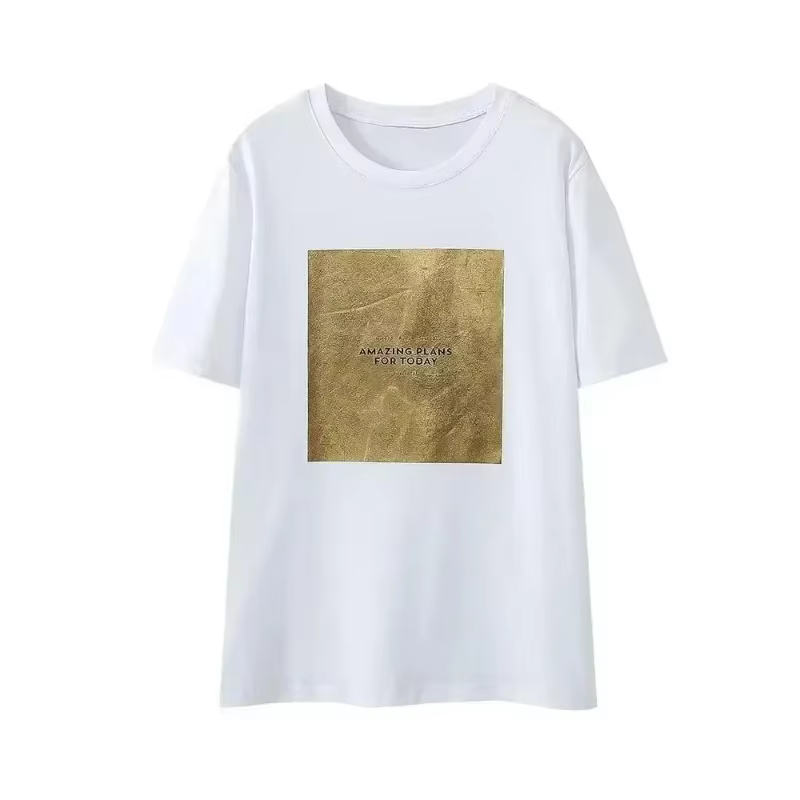 TRAFZR femmes T-shirts été 2025 Y2k Streetwear mode filles à manches courtes t-shirt col rond