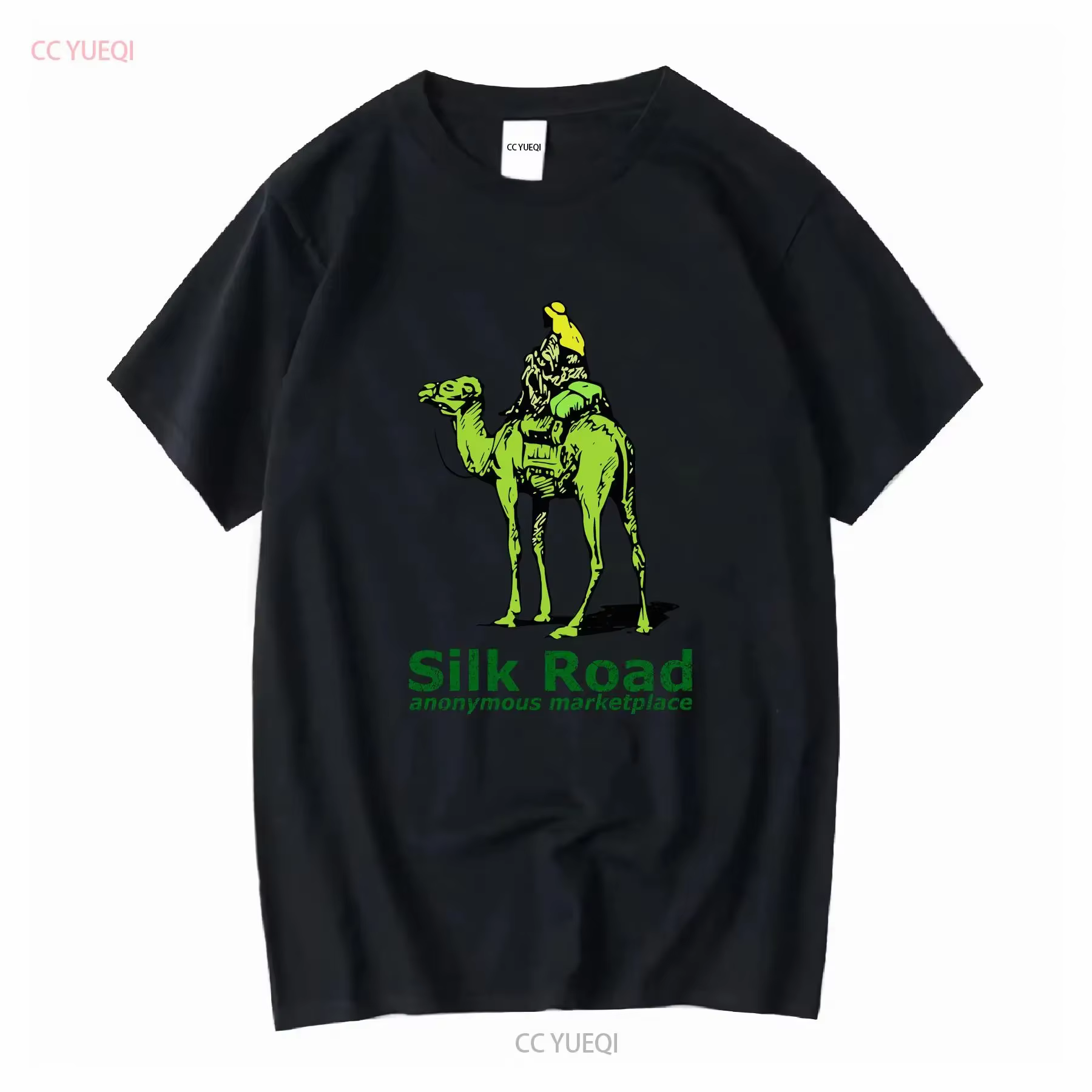 Silk Road Marketplace T Shirt Blanc vintage Lavé Unisexe Légèrement homme vêtements de créateurs Graphique polyvalent Streetwear doux