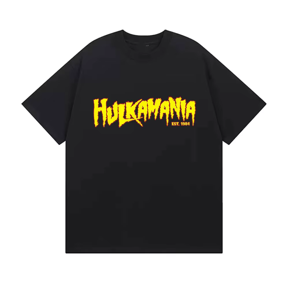 Hulk Hogan RIP Hulkamania t-shirts graphiques légende de lutte hauts T-shirt à manches courtes hommes rétro col rond