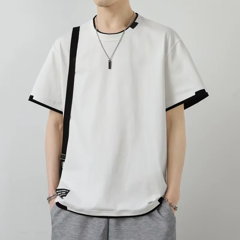 T-shirt décontracté en coton imprimé pour homme – Léger