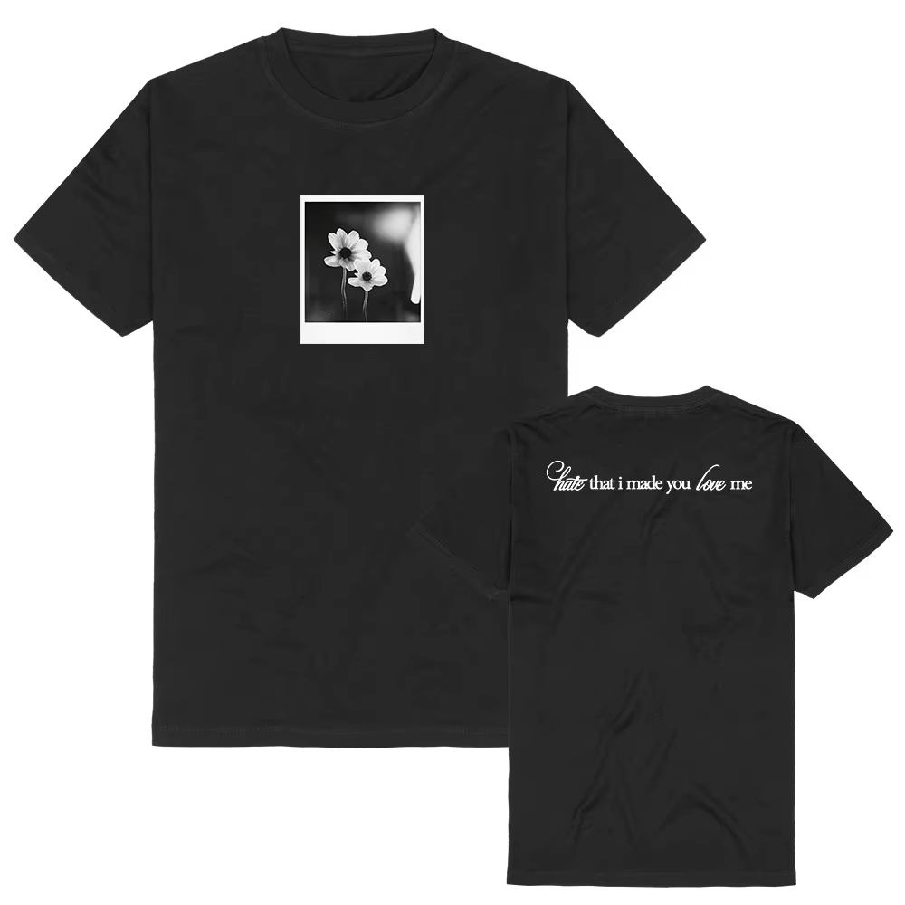 T-shirt « Hate That I Made You Love Me » avec design de l'album Ariana Grande Petal