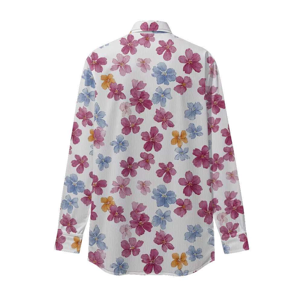 Chemise Chic à imprimé Floral noir pour femmes