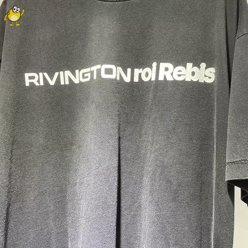 Vintage lavé RRR123 t-shirt hommes femme meilleure qualité ample Hip Hop mode classique tout-match décontracté à manches courtes