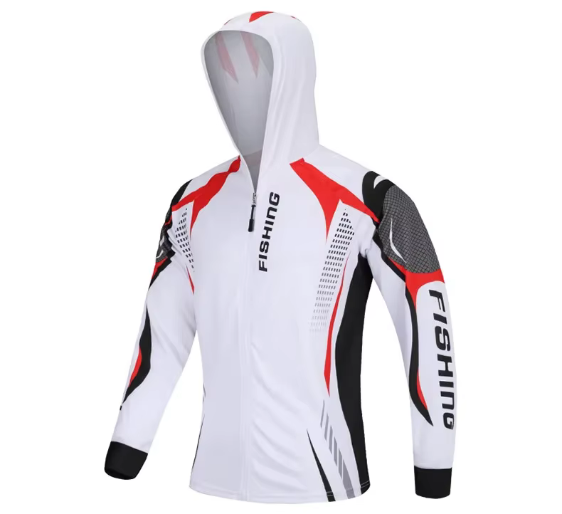 Fiship-Chemise de pêche à capuche anti-UV pour hommes