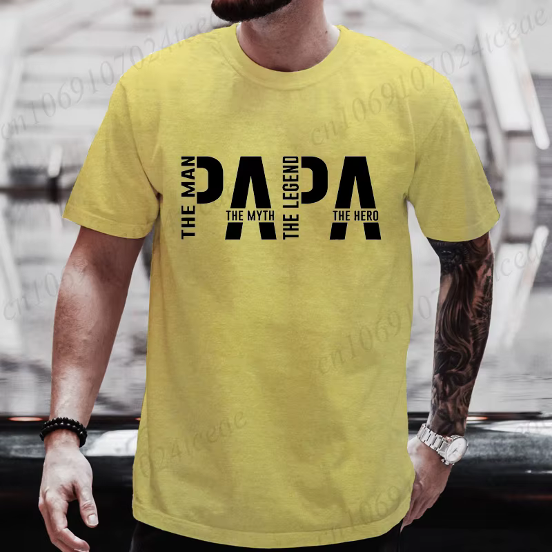 Papa l'homme le mythe la légende T-shirt drôle pour hommes vêtements