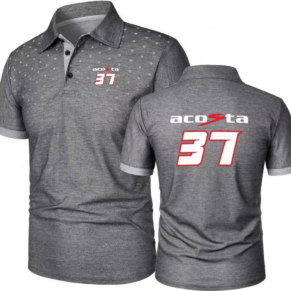 Polos Pedro Acosta 37 moto cavalier course t-shirt à manches courtes passionnés de plein air hommes Jersey classique