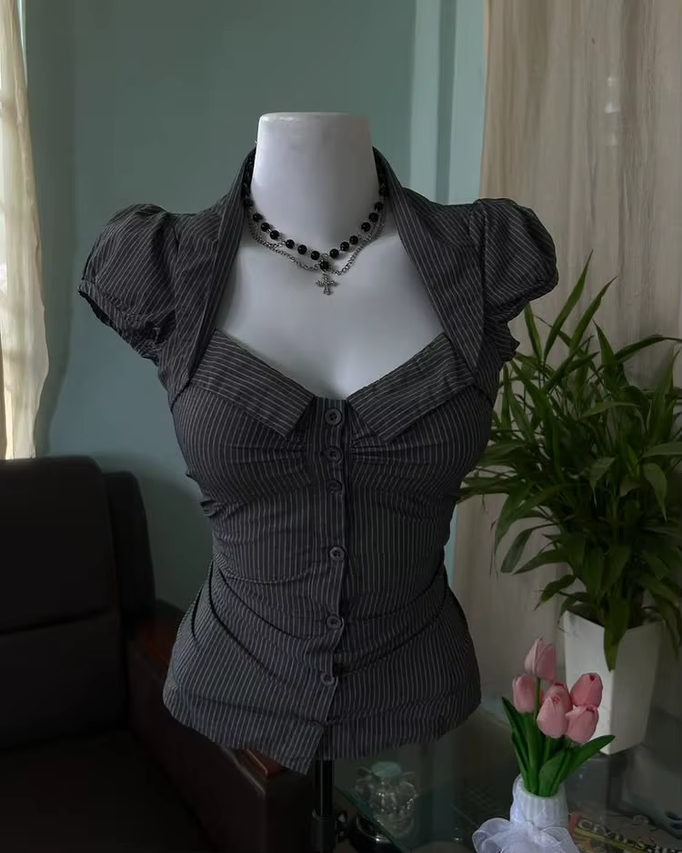 Minceur sexy et à la mode T-shirt haut avec col en v