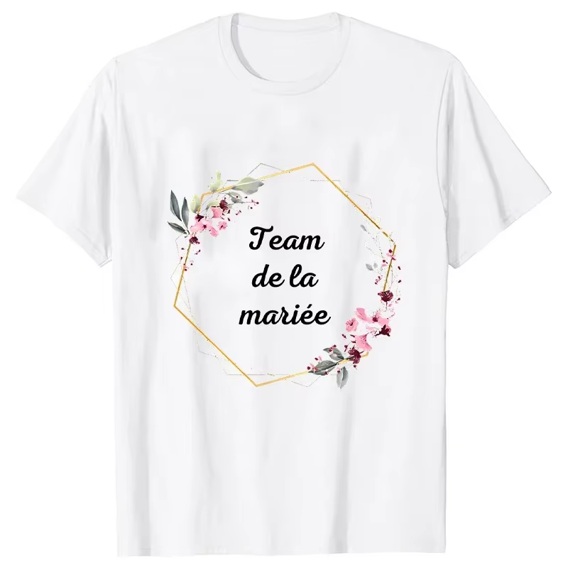 T-shirts de mariage de mariée français EVJF Future Team hauts