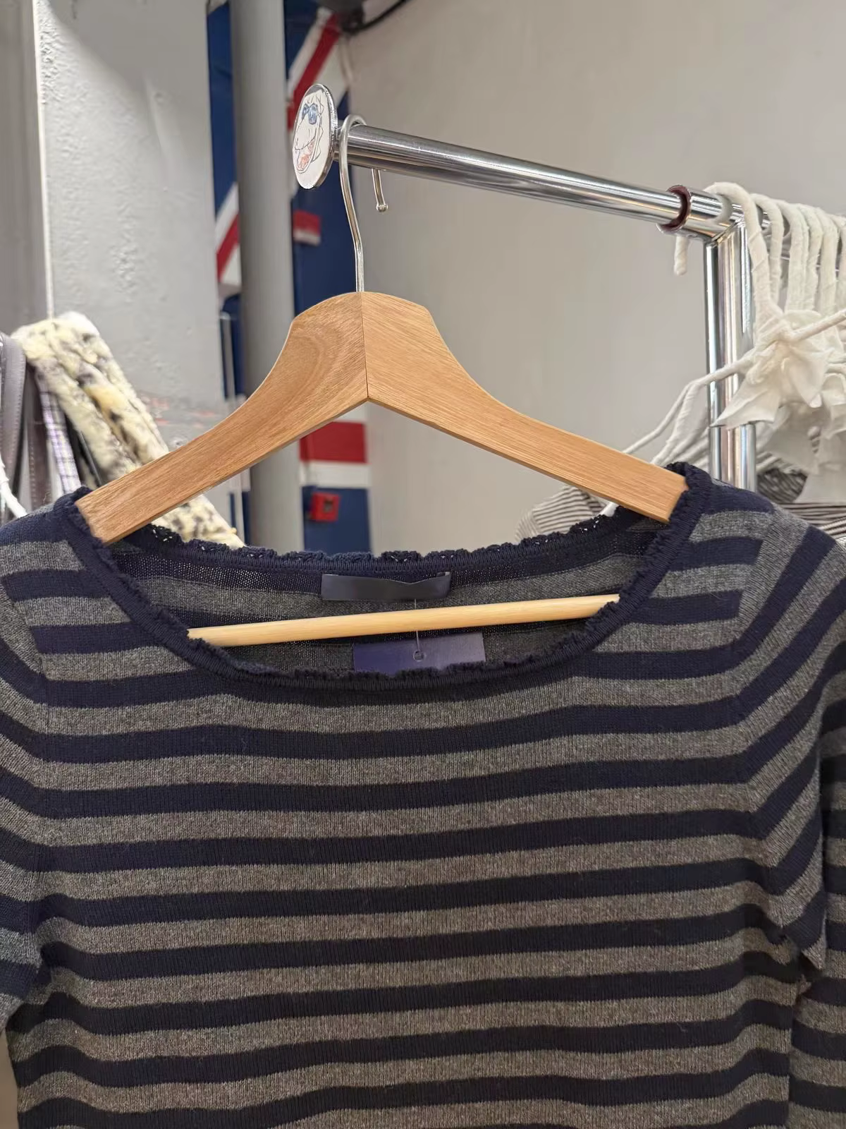T-shirts rayés à manches trois quarts pour femme