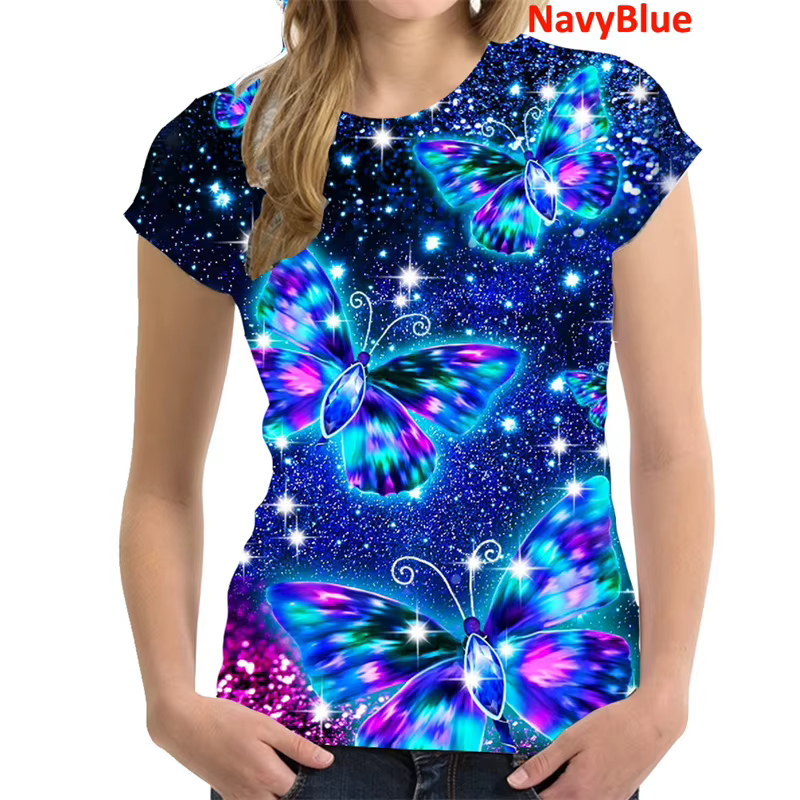 T-shirt manches courtes col rond femme