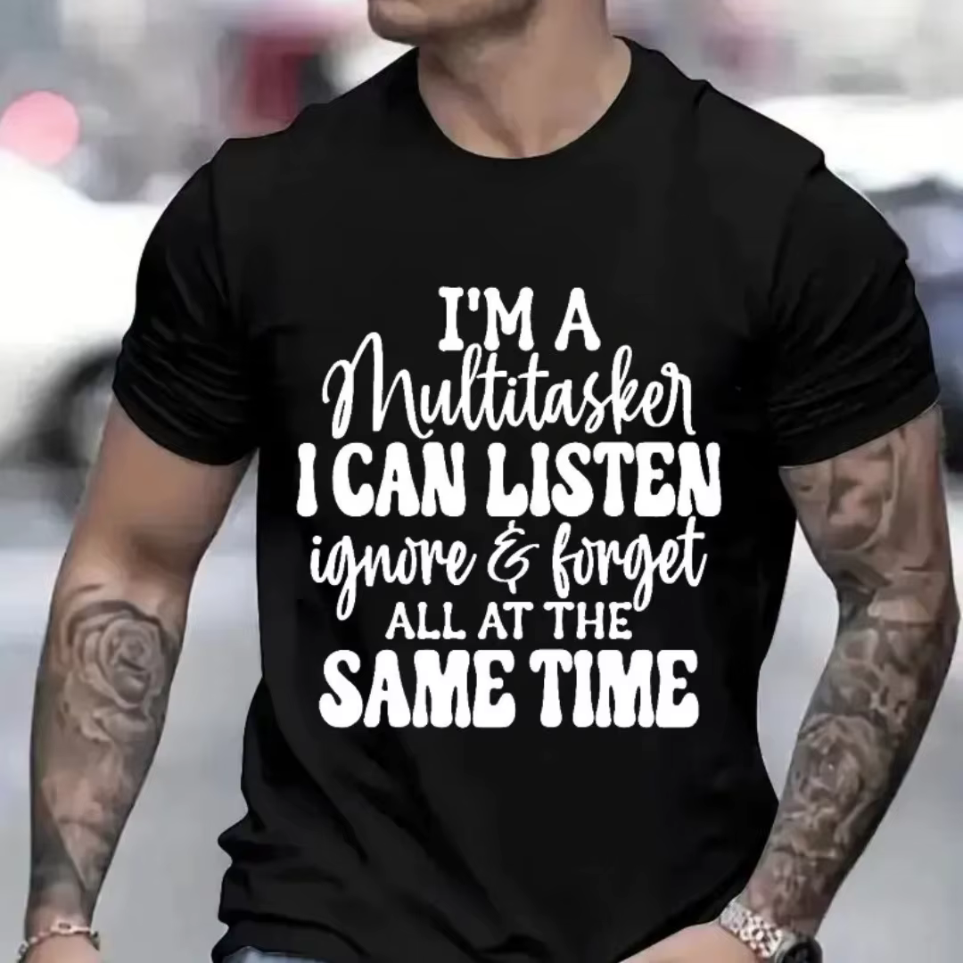 Nouveau T-shirt humoristique 2026 « I'M A MULTITASKER » pour hommes et femmes – T-shirts vintage fantaisie