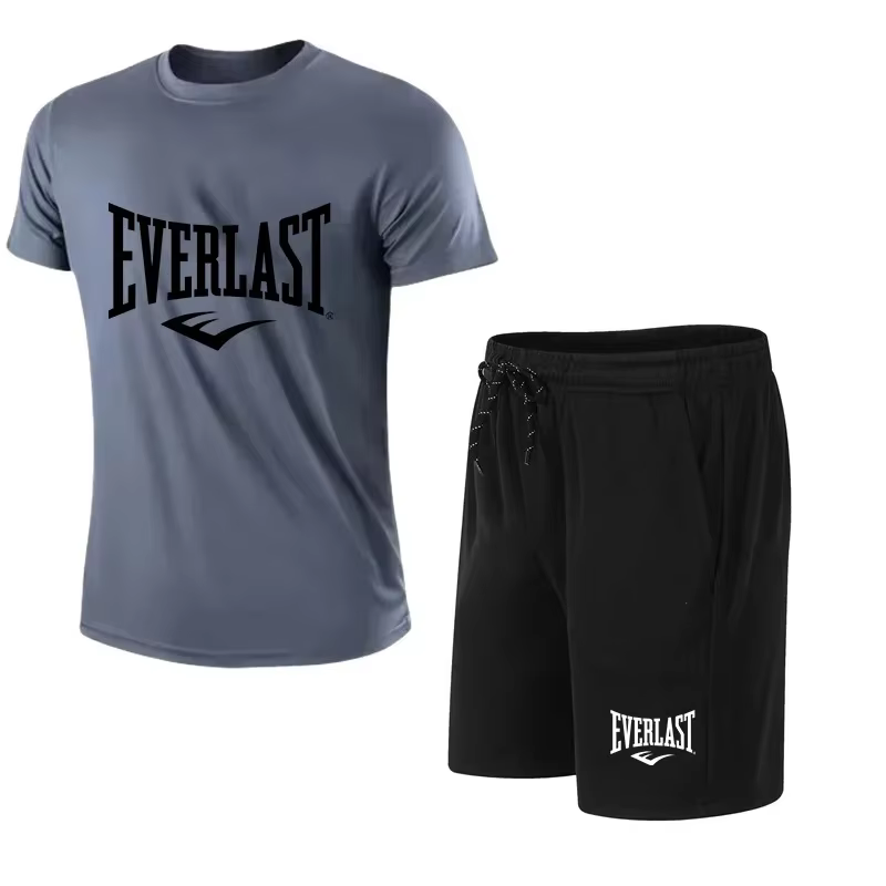 Ensemble 2 pièces T-shirt et short pour homme - Vêtements de sport confortables et respirants à manches courtes pour la