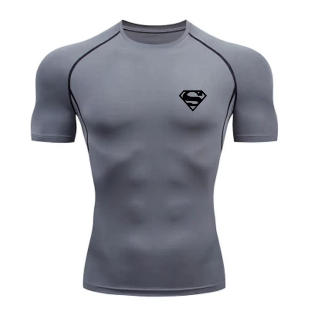 T-shirt de compression homme 2026 à manches courtes – Maillot de sport fitness