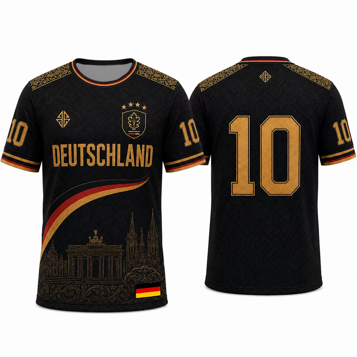 Maillot de football 3D Allemagne 2026 – T-shirt imprimé intégral pour supporters