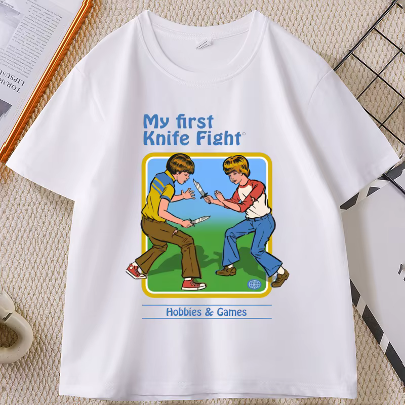 Steven Rhodes My First Knife Fight T-shirts pour hommes et femmes