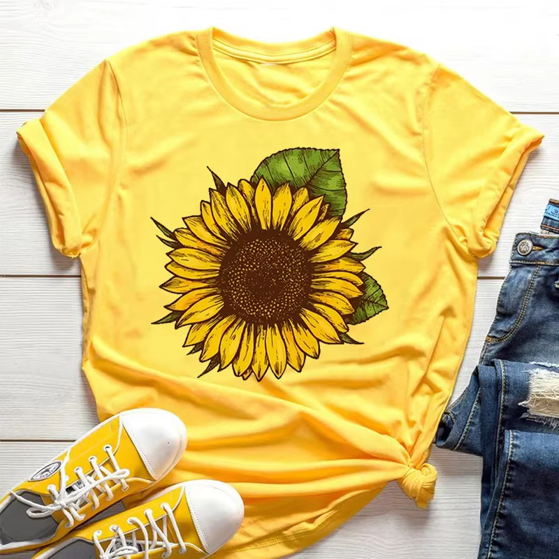 T-shirt jaune pour femmes