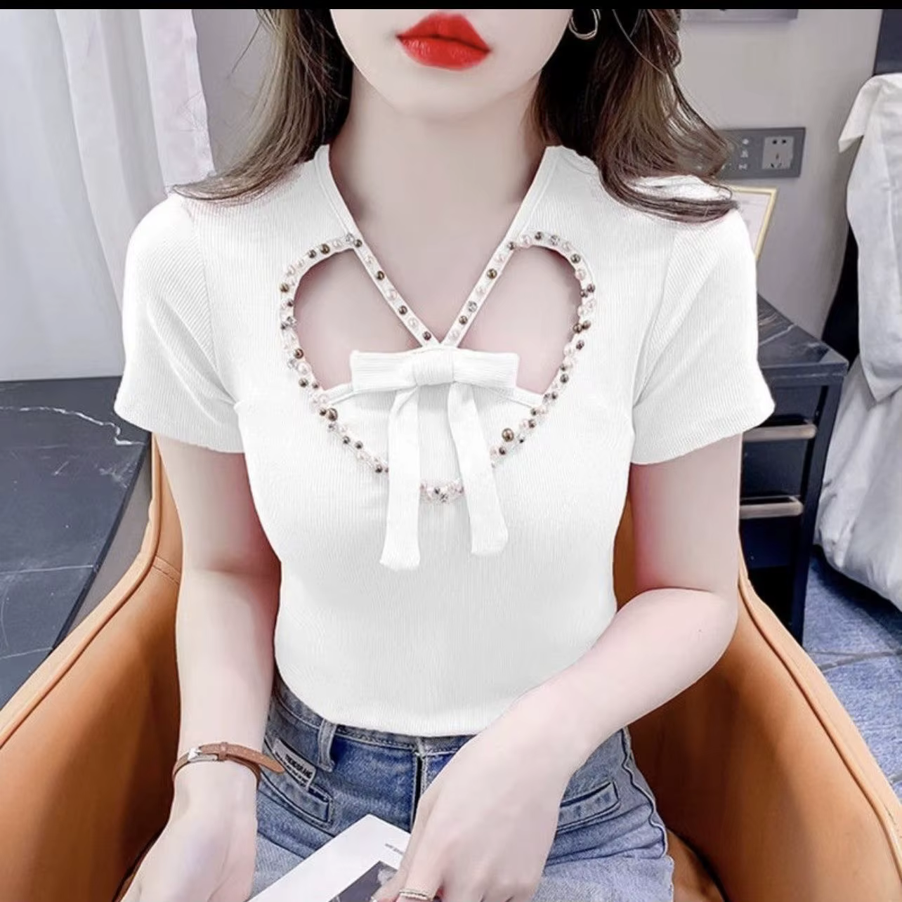 T-shirt à manches courtes pour femmes