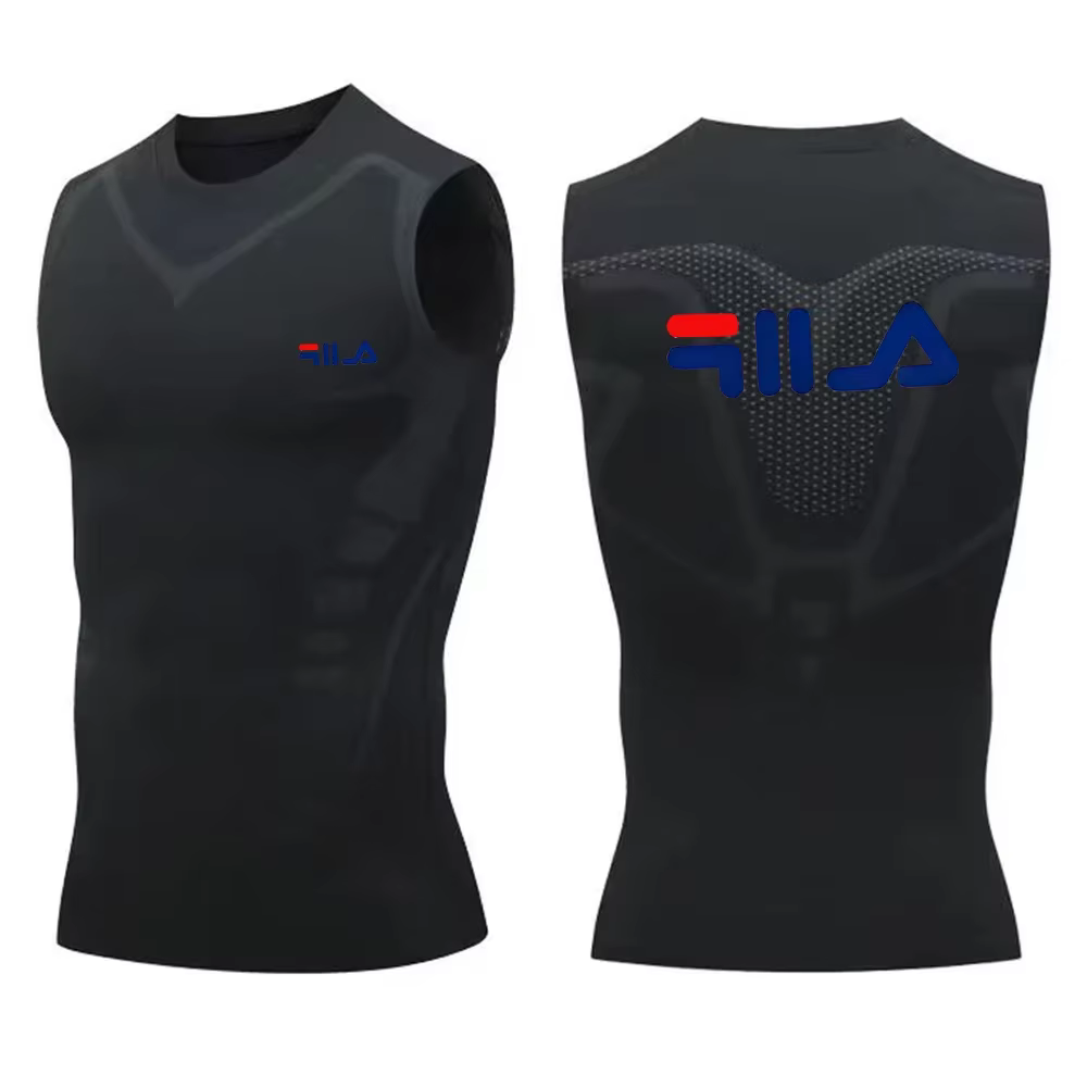 Débardeur Athlétique Homme Coupe Ajustée Respirant Anti-Transpiration Sans Manches pour Entraînement Sportif Course à Pied
