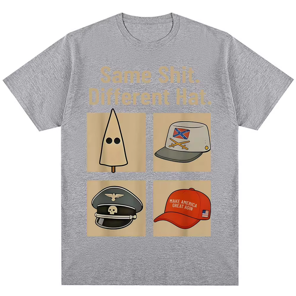 Nouveau T-shirt humoristique 2026 avec motif de meme 'Same Shit Different Hat' pour hommes et femmes