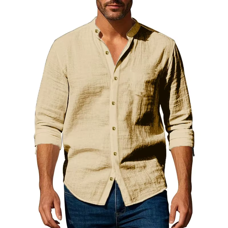 Jeu d'animaux chemises à manches longues pour hommes coton léger t-shirt décontracté chemise régulière respirant luxe