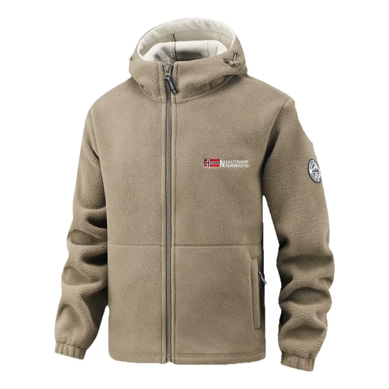 Sweat à capuche polaire pour homme – Veste de sport décontractée chaude pour l'hiver