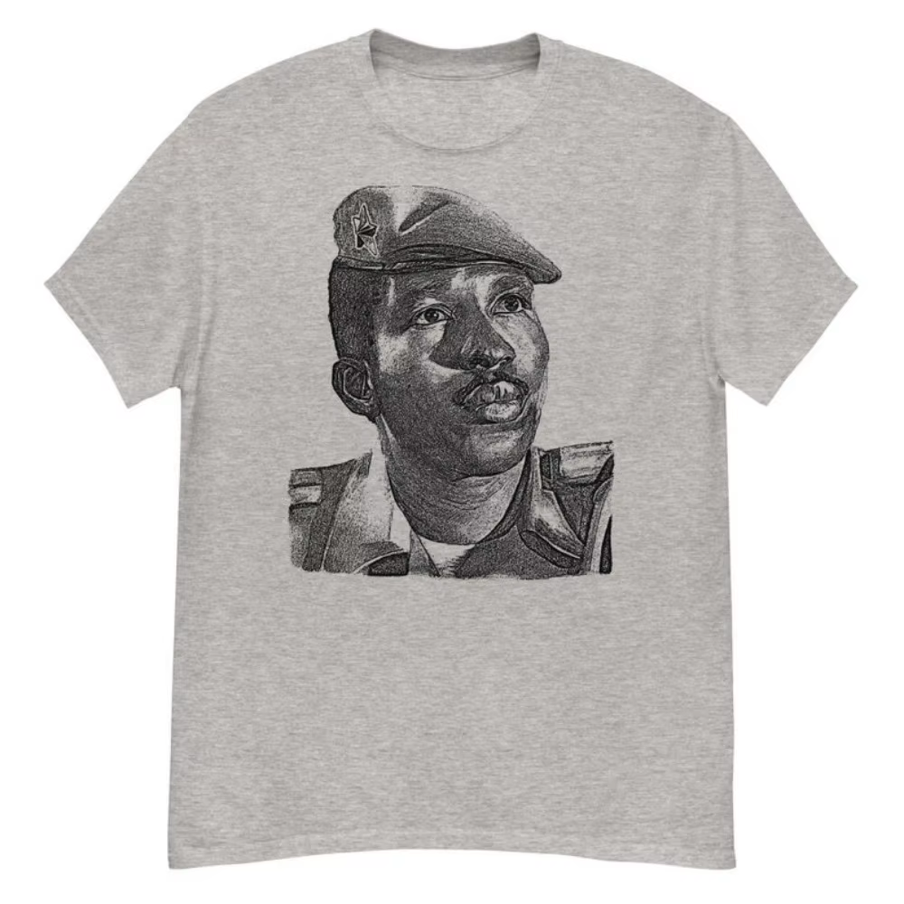 Thomas Sankara Silhouette socialiste Anti-impéricialiste pan-africain T-Shirt été respirant Camisetas nostalgie