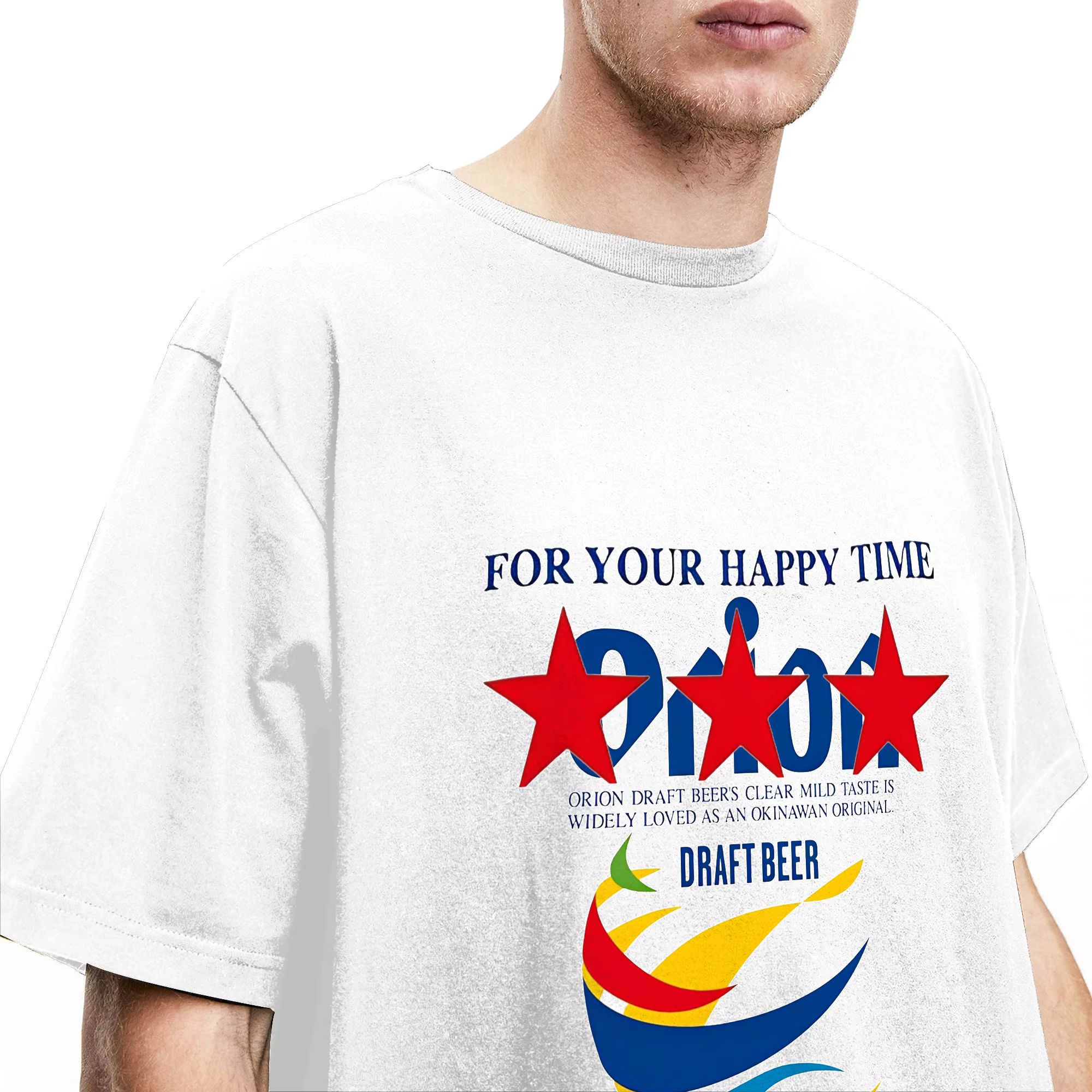 T-Shirt en coton Orion Okinawa Beer pour hommes