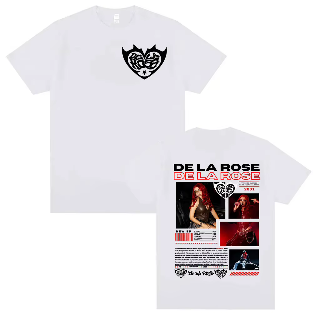 Chanteur De La Rose nouvel Album Tour graphique T-shirts hommes femmes haute rue Hip Hop Punk t-shirt décontracté 100%