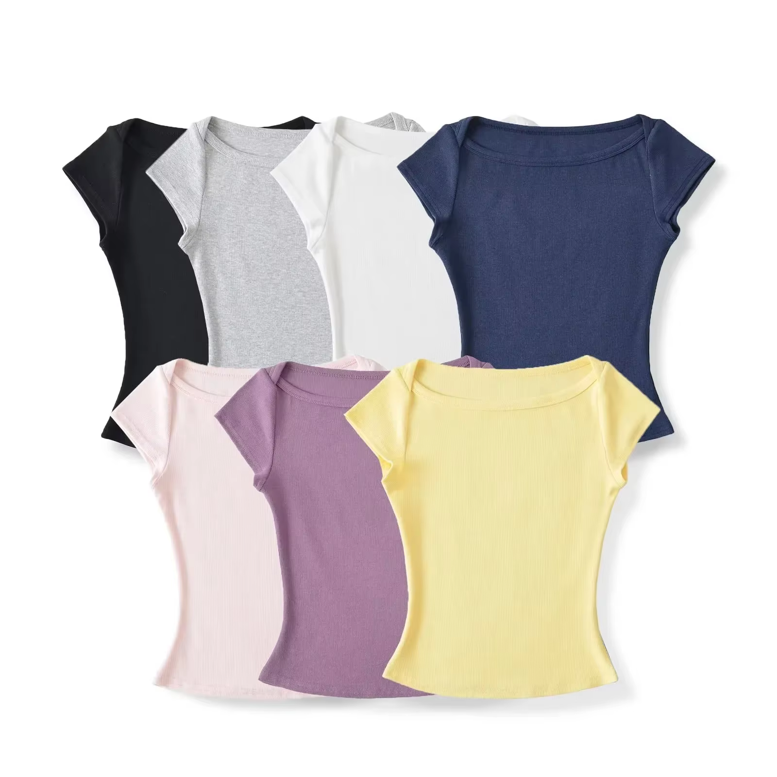 T-Shirt amincissant à manches courtes pour femmes