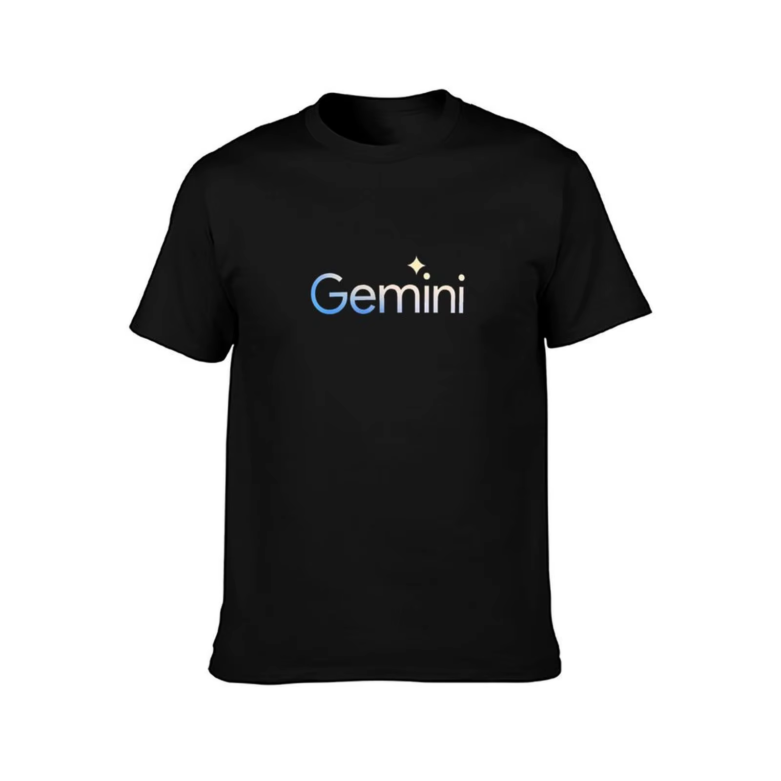 T-shirt Gemini AI à manches courtes uni pour usage quotidien