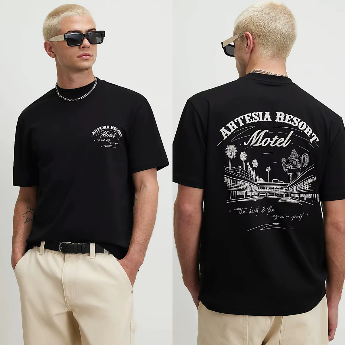 T-shirt en coton blanc surdimensionné St Tropez
