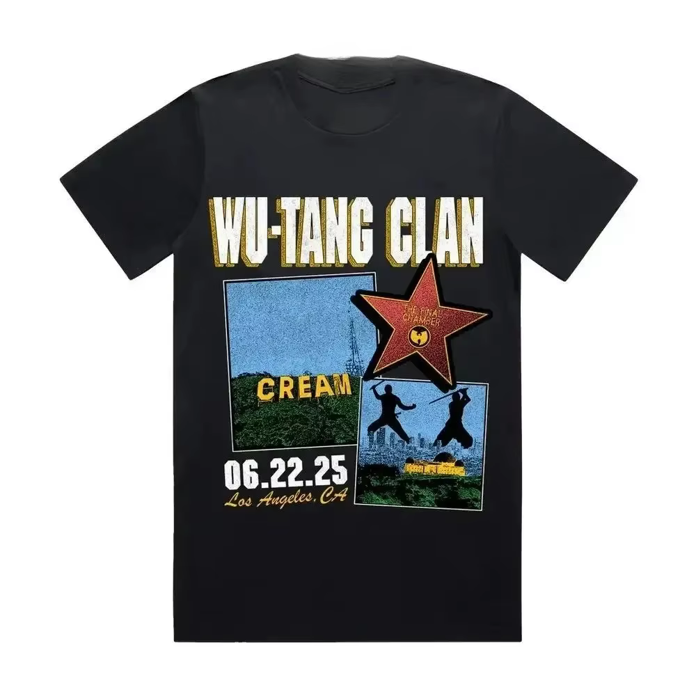 T-shirt décontracté Wu-Tang Clan rétro des années 90