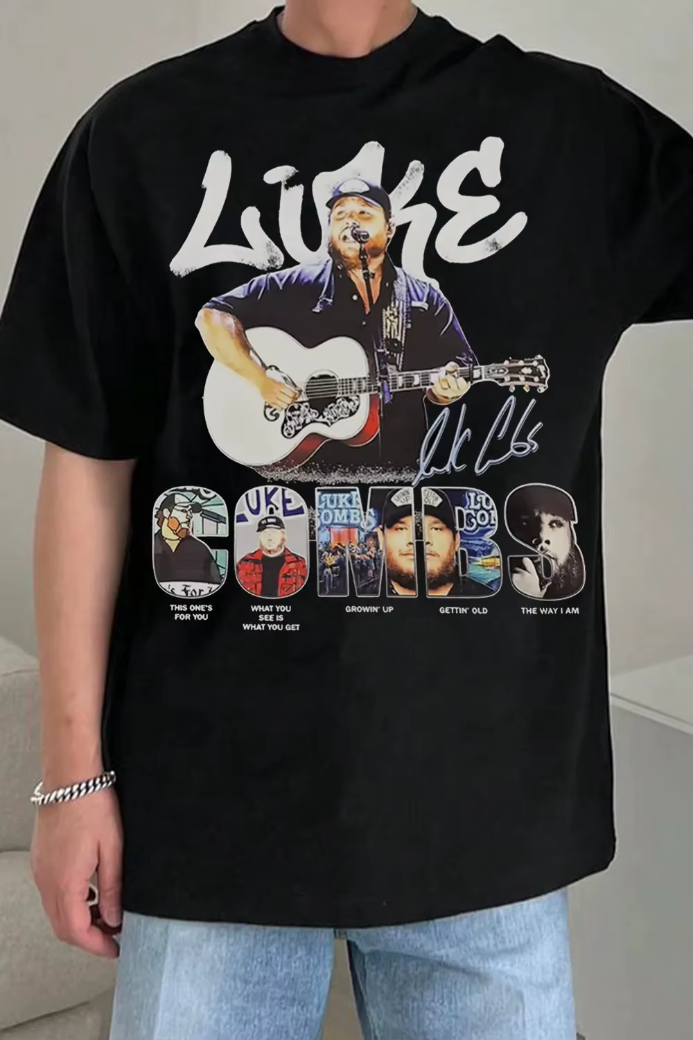 T-shirt graphique rétro 2026 Luke Combs pour hommes et femmes