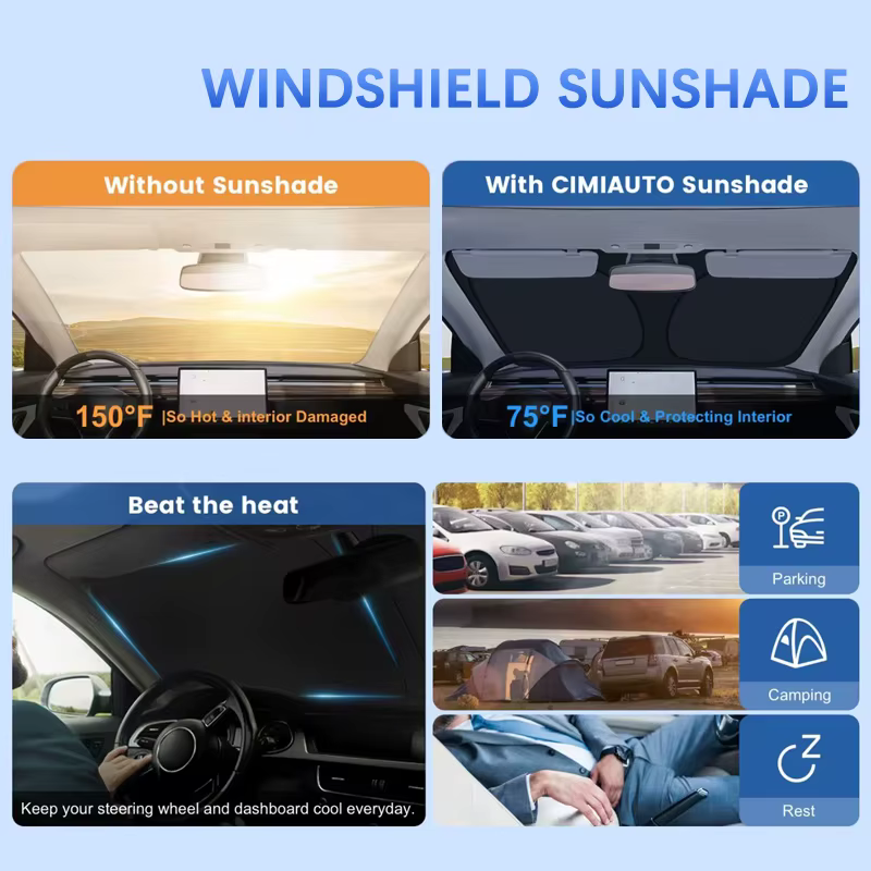 Pare-soleil pour pare-brise de voiture Volkswagen VW Polo 2011 – 2018, blocs de protection contre les rayons UV, accessoires de voiture d'été