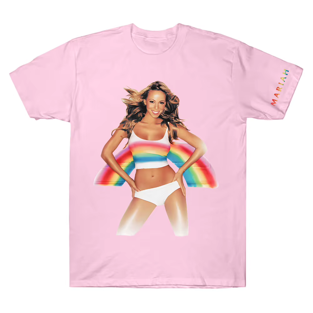 Mariah Carey Merch T-Shirt arc-en-ciel pour hommes femmes t-shirts en coton créatifs col rond à manches courtes
