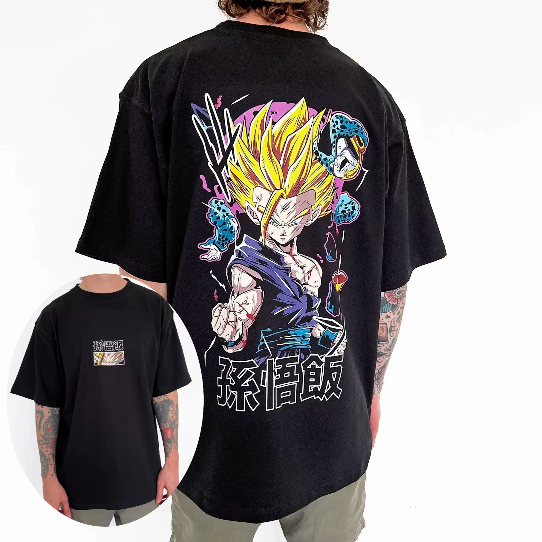 Dragon Ball 2025 T-shirt sous licence authentique-T-shirt rétro surdimensionné avec graphique Son Goku