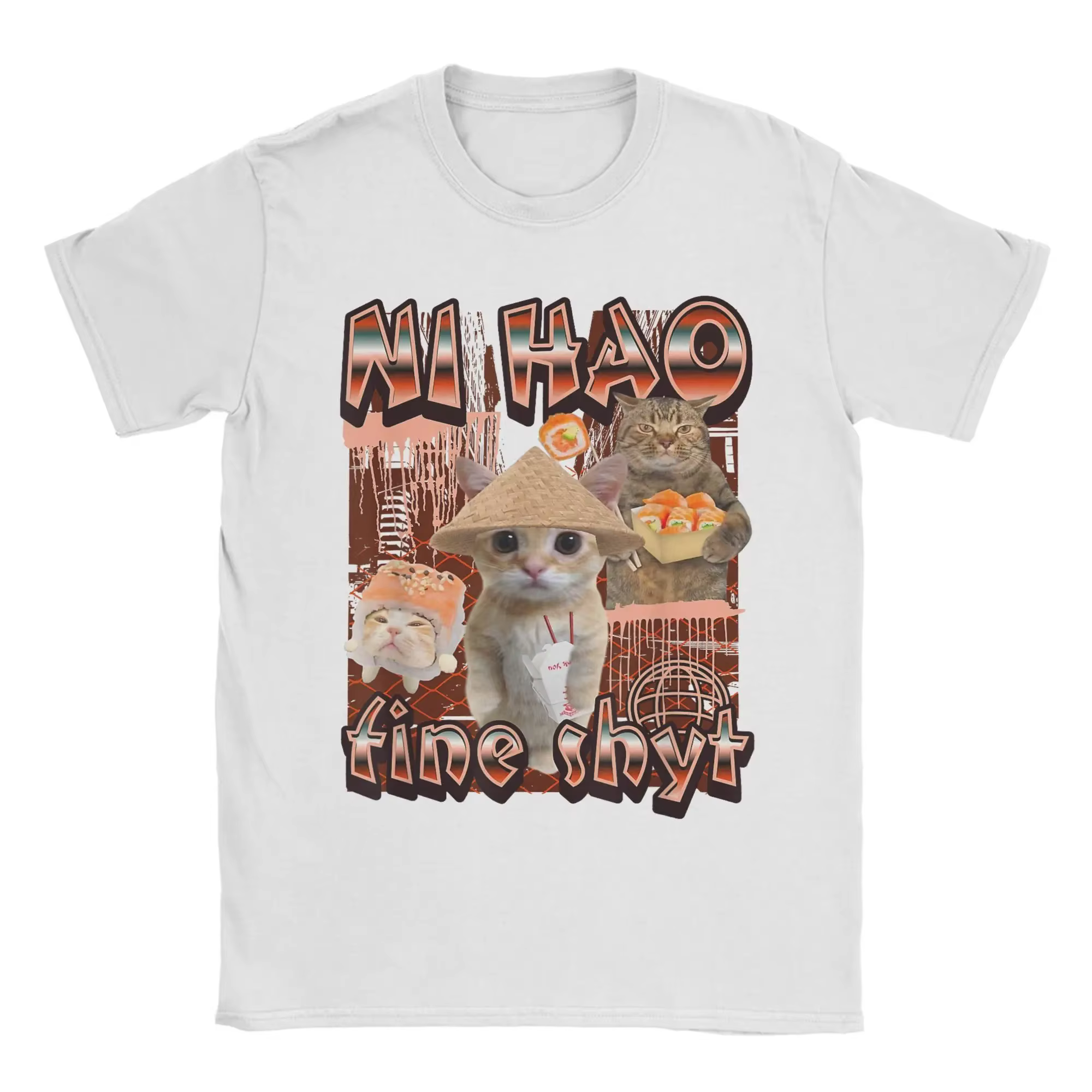 T-shirt humoristique Ni Hao Fine Shyt Meme pour hommes et femmes