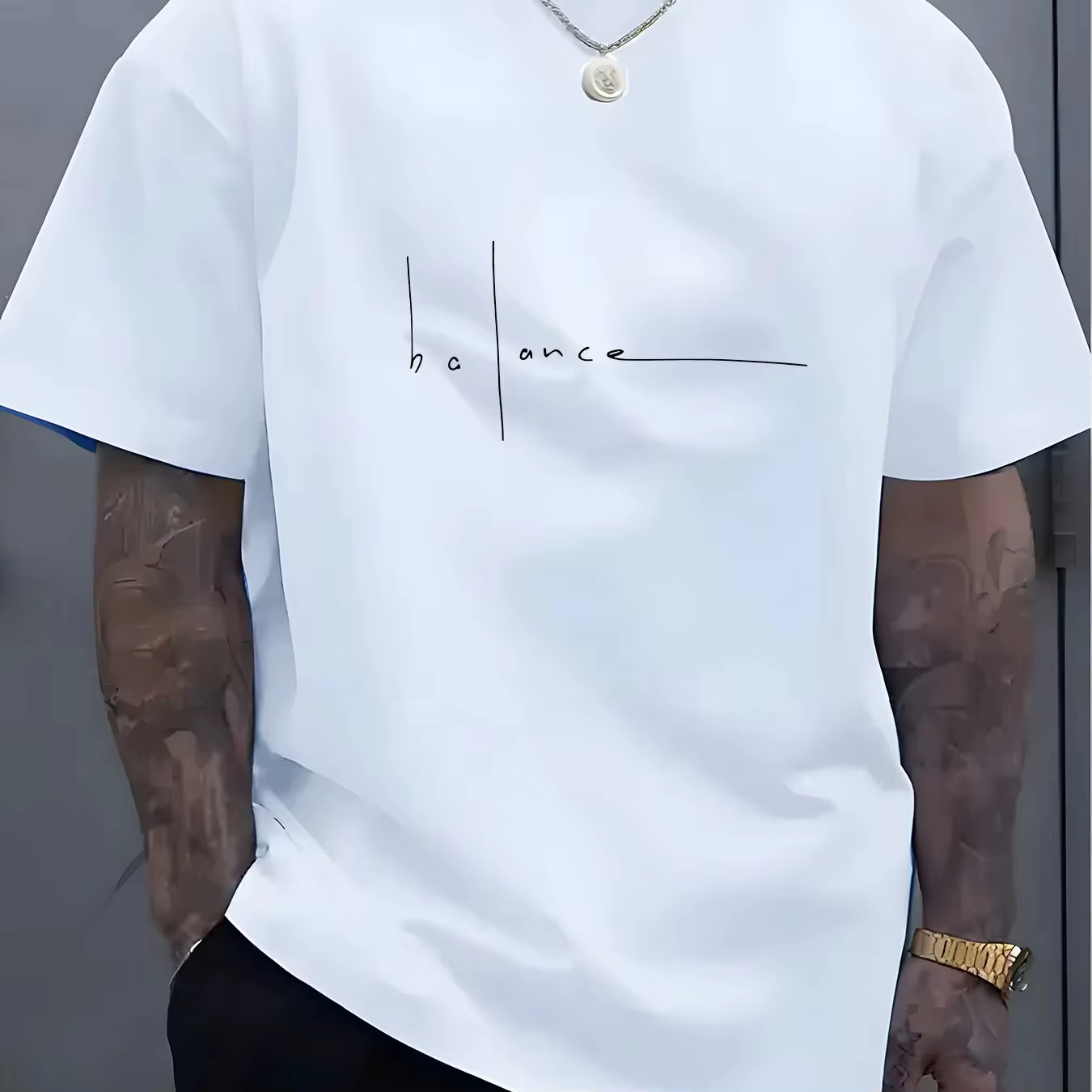 Nouveau T-shirt homme été 2026 tendance décontracté sport ample imprimé 3D lettres col rond manches courtes