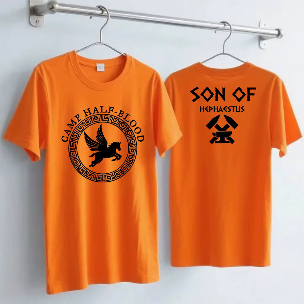 Camp demi-sang hommes femmes T-shirt Long île perce Jack fils Orange