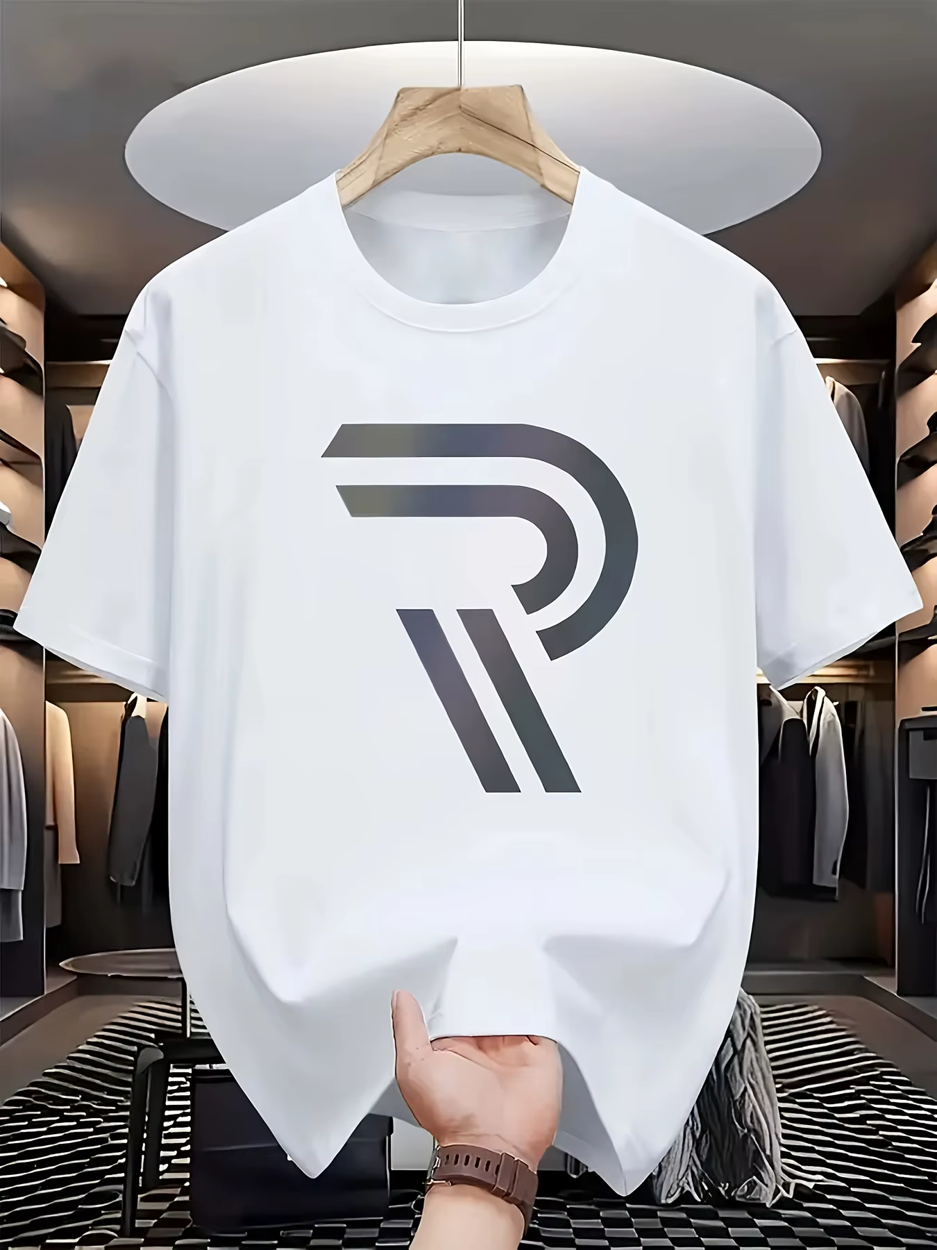 T-shirt imprimé de luxe décontracté pour homme - T-shirts graphiques streetwear tendance et confortables à porter - Vêtements pour homme une pièce