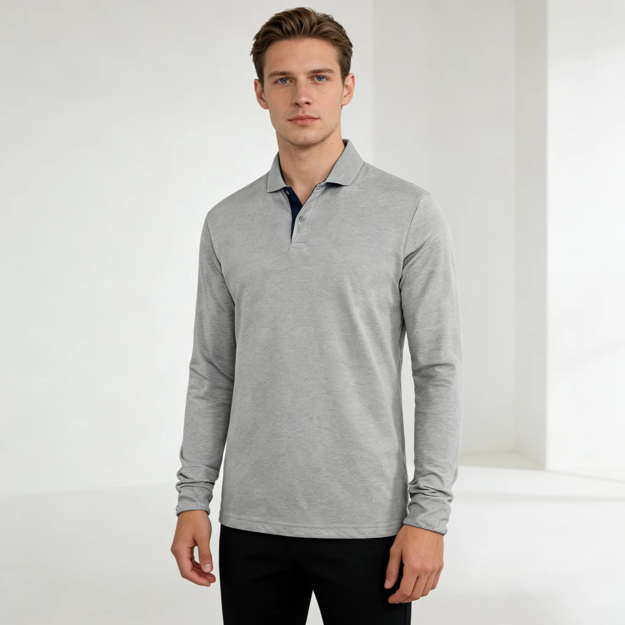 T-shirts à manches longues 95% coton pour hommes