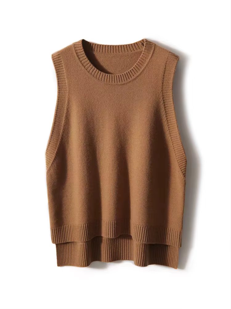 Nouvelle mode 100% laine mérinos femmes pull gilet automne hiver femme tricots solide