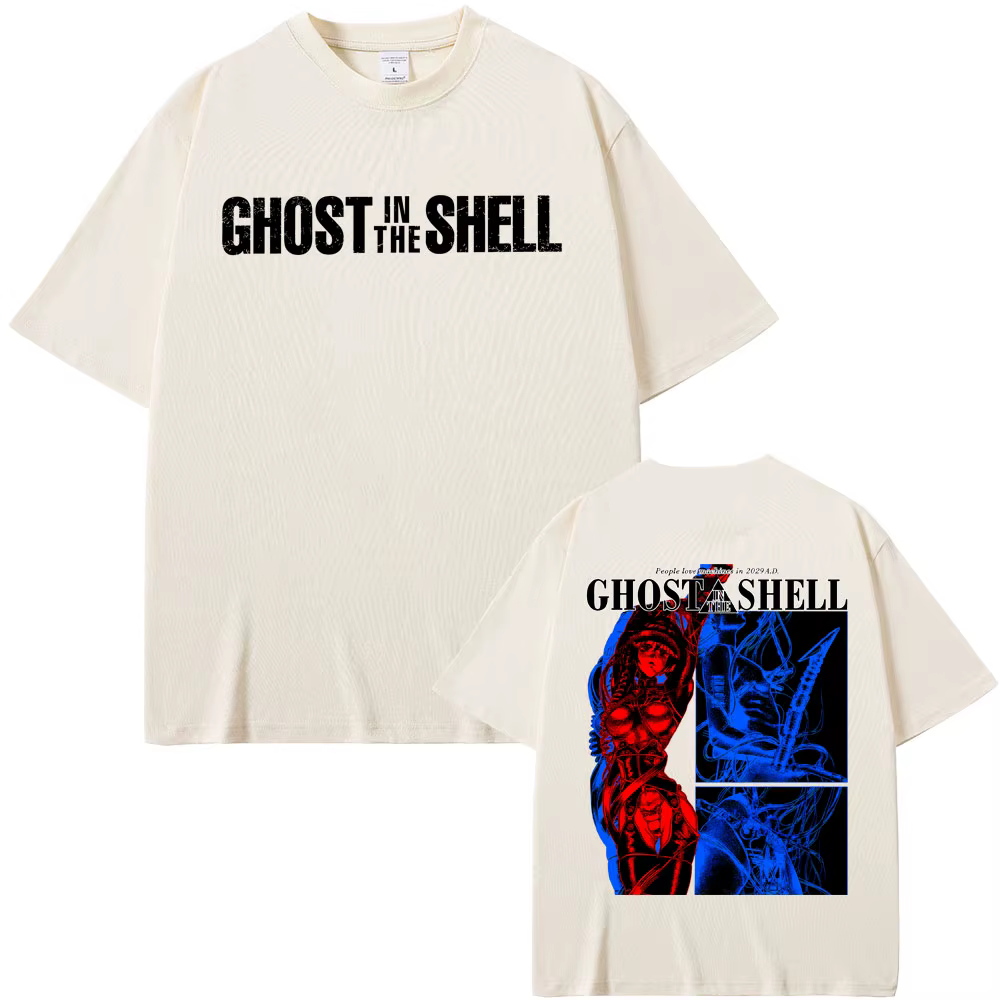 T-shirt Anime Ghost in The Shell Vintage Manga Kusanagi Motoko