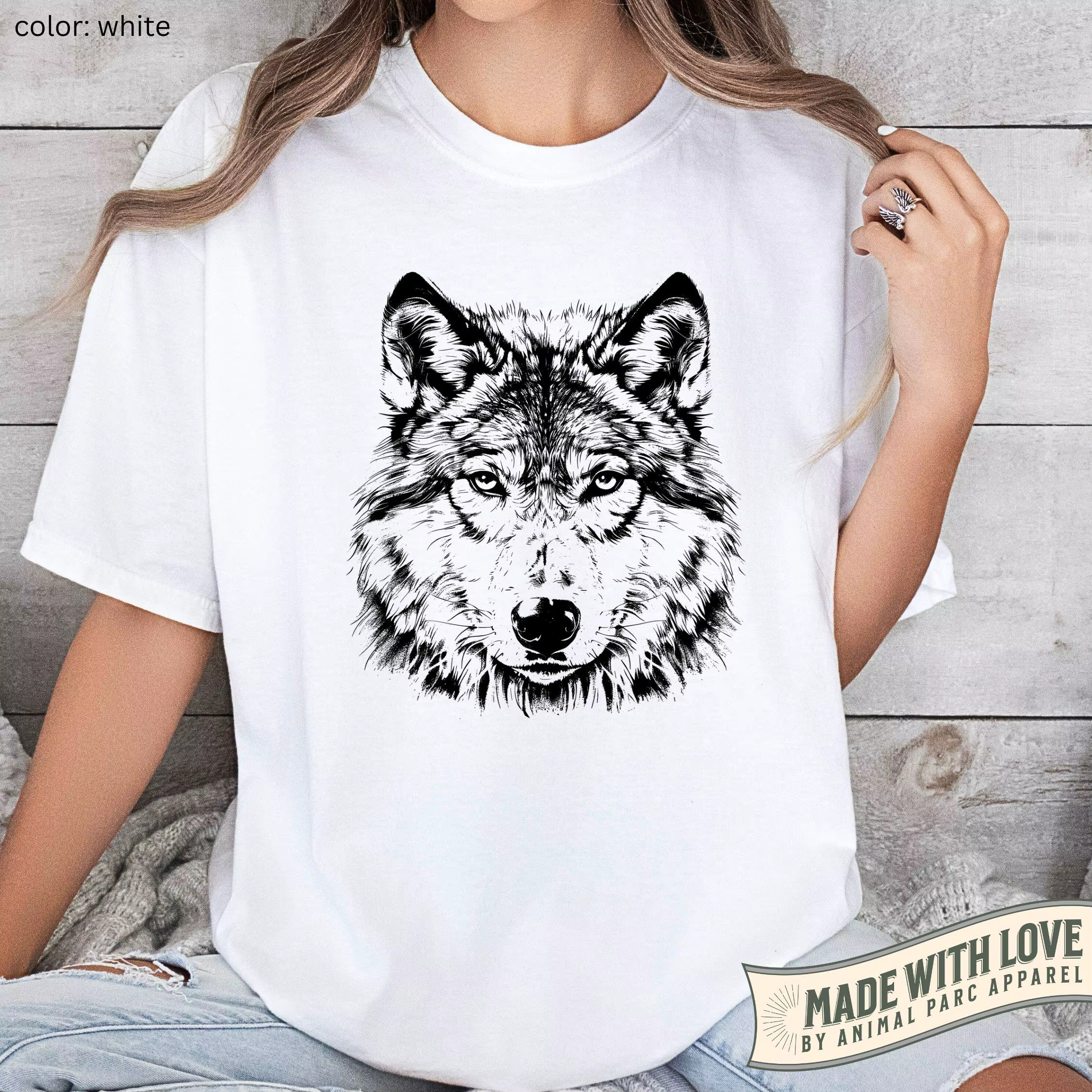 T-shirt pour femme grande taille, motif lune pleine lune et loup, en coton respirant, élégant, polyvalent, style streetwear, coupe oversize