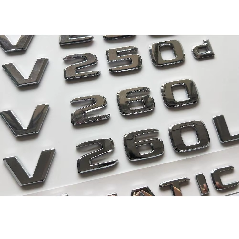 Emblèmes chromés pour Mercedes Benz Classe V W447 MPV V200 V220 V250 V250d V260 V260d V200L V220L V250L V260L V280L 4MATIC