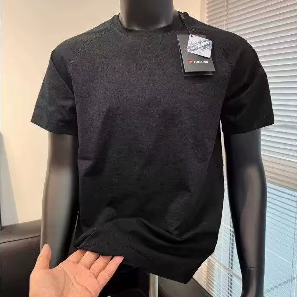 T-shirt de sport simple à séchage rapide pour homme, été, couleur unie, course à pied, entraînement, fitness, manches courtes, absorbant la transpiration, vêtements de cyclisme