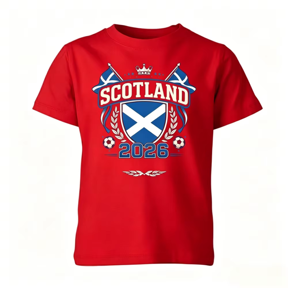 T-shirt de supporter d'Écosse 2026 – Vêtements et accessoires de football – Cadeau pour les fans