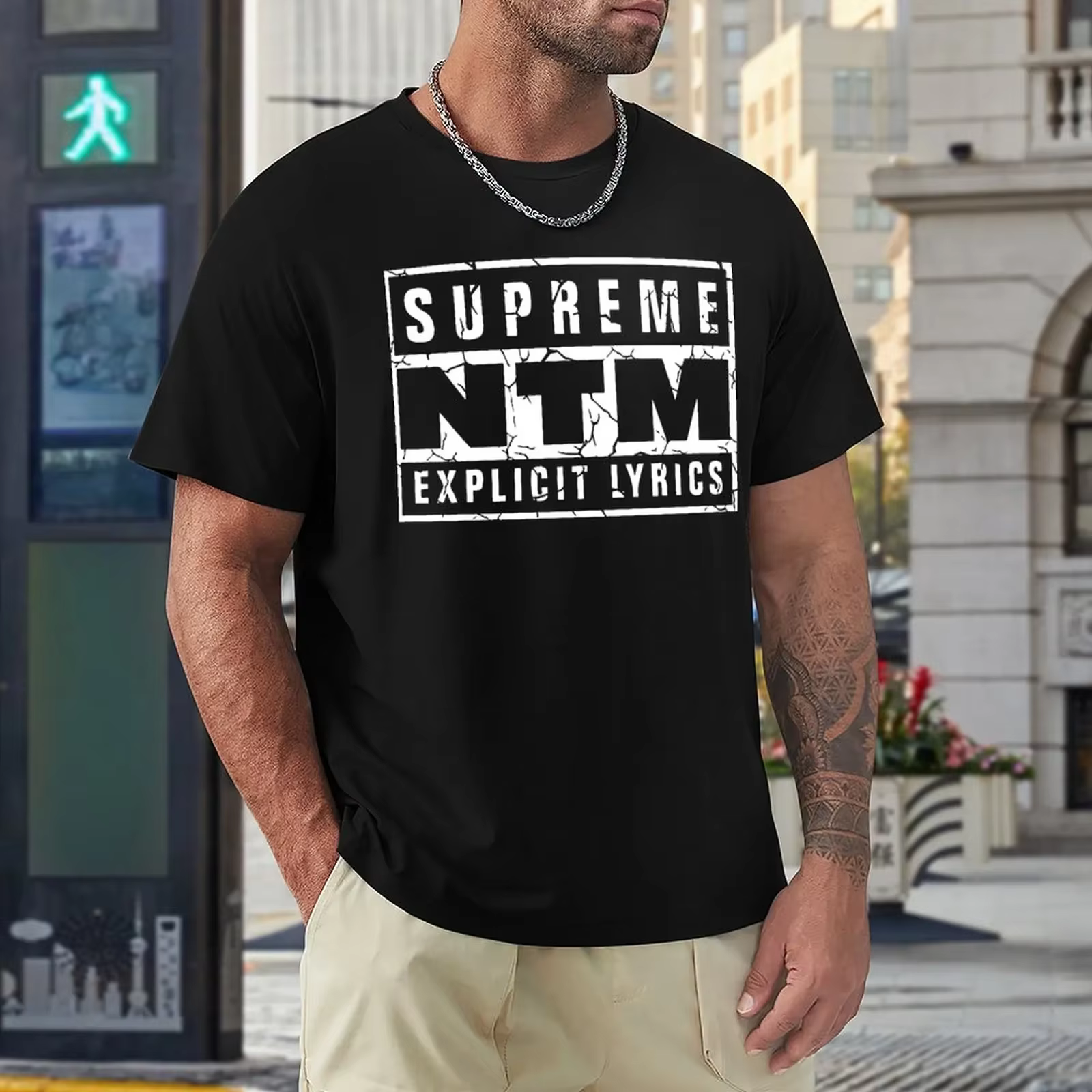 T-shirt court NTM pour hommes