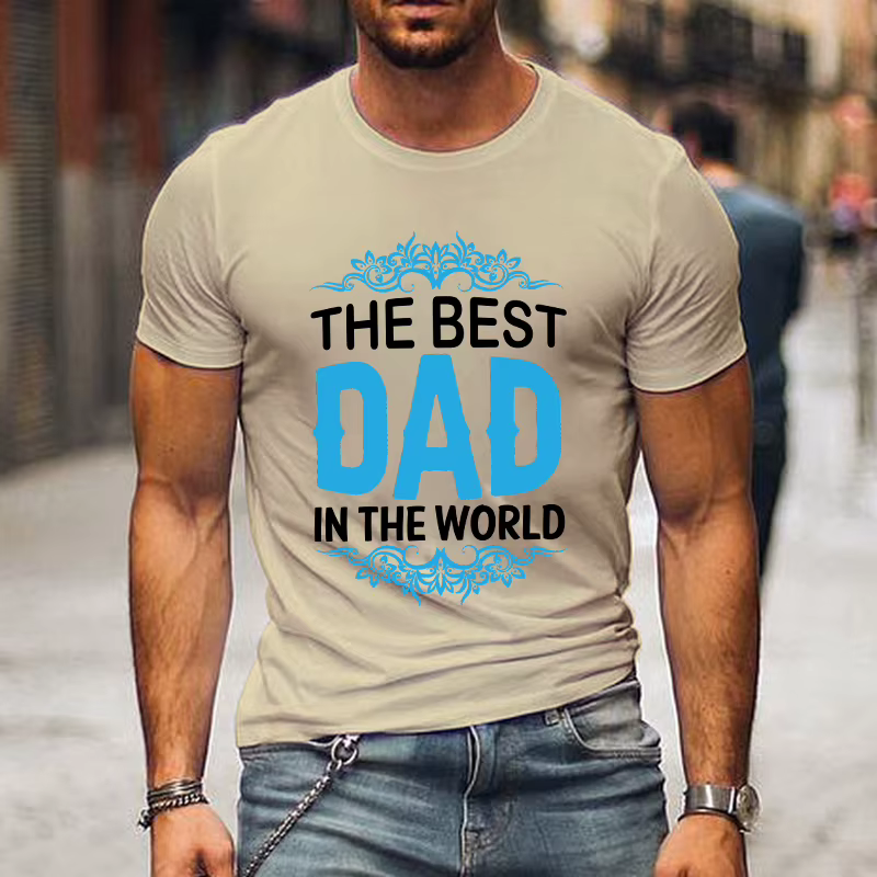 Chaud le meilleur papa du monde fête des pères graphique à manches courtes T-Shirts pour hommes chemises T-Shirt ample